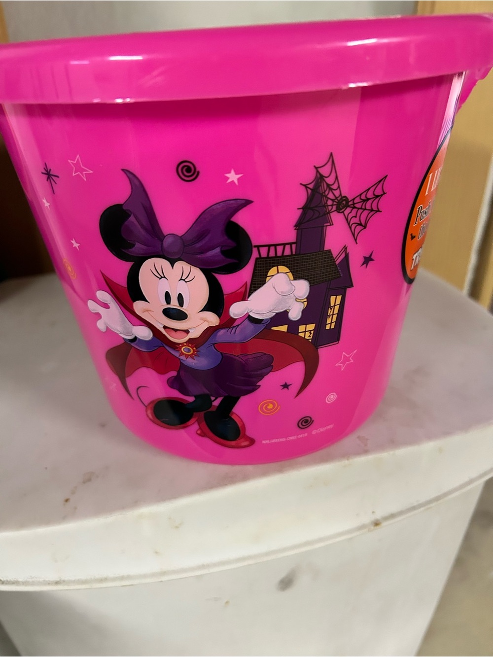 Disney Pink Minnie Mouse Halloween Trick-or-Treat Bucket